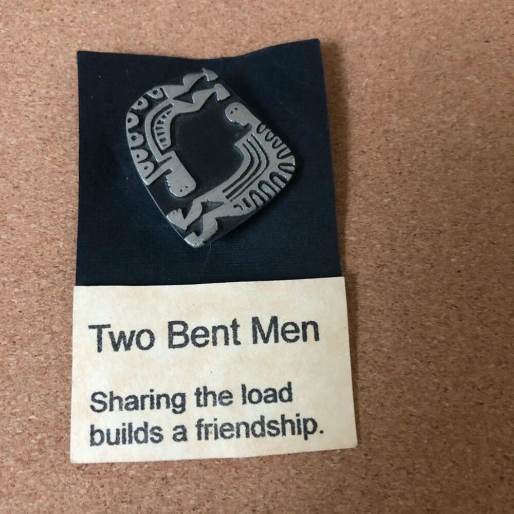 Urban Fetishes Two Bent Men Pewter Brooch